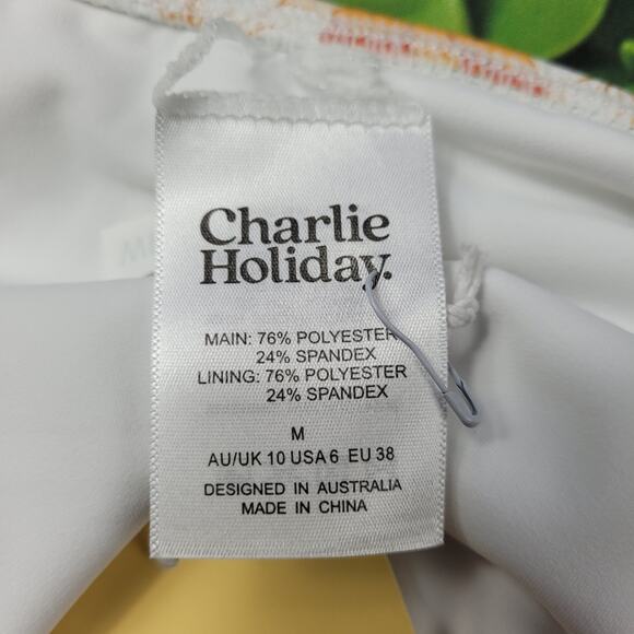 NWT Charlie Holiday Marty High Waist Retro 70s Daisy Floral Bikini Bottom size M - Picture 8 of 12